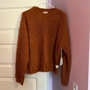 Rust crewneck sweater